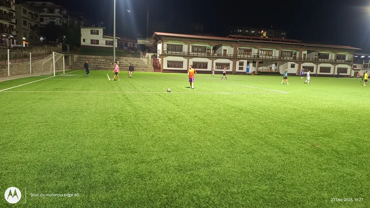  A local football match in progress