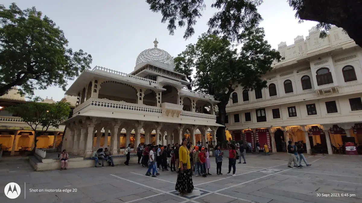 The tranquil beauty of Gangaur Ghat as the sun went down.